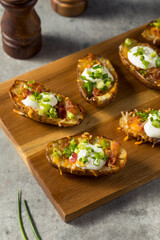 Homemade Loaded Crispy Potato Skins