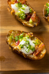 Homemade Loaded Crispy Potato Skins