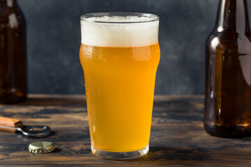 Cold Refreshing Boozy Farmhouse Ale Beer