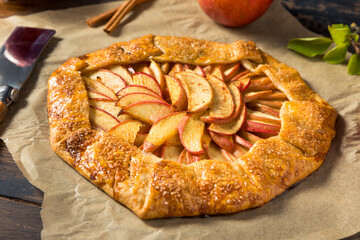 Homemade Organic Fall Apple Galette Pastry