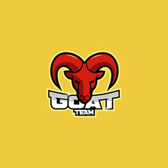 illustrator graphic design vector of goat head esport logo design