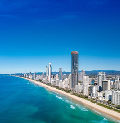 Fototapeta na wymiar Aerial view of the stunning Gold Coast skyline