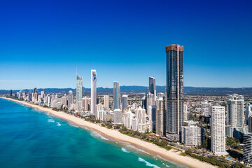 Aerial view of the stunning Gold Coast skyline