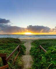 Sunrise over the Pacific Ocean on the Gold Coast