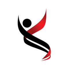 Fitness for active life logo concept