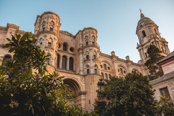 Naklejka premium Catedral de la encarnacion de Malaga, Cathedral in Malaga city, Andalucia, Spain