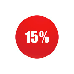 red percent sign
