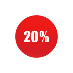 red percent sign