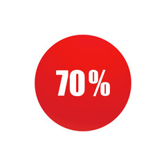 red percent sign