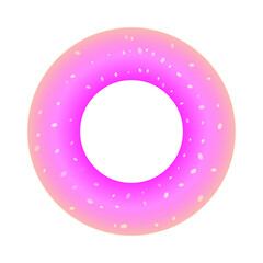 Obraz premium chocolate donut isolated on white