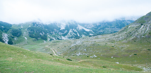 View on Durmitor mountain in Zabljak, Montenegro.