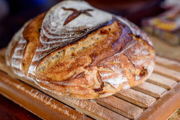Homemade bread. sourdough bread.