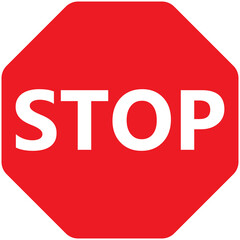 red stop road sign illustration