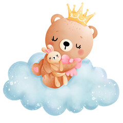 sleeping baby girl bear 