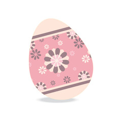 Set of Easter eggs with different texture on a white background. Spring holiday. Vector Illustration. Happy easter eggs