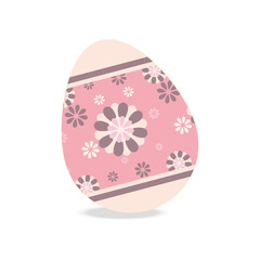 Set of Easter eggs with different texture on a white background. Spring holiday. Vector Illustration. Happy easter eggs