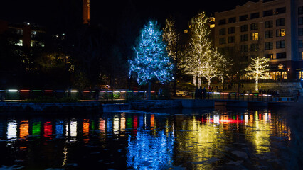 night view of the river