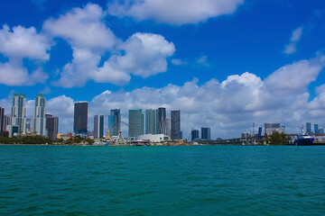 Fototapeta na wymiar Bayside Marina in Miami, Florida USA