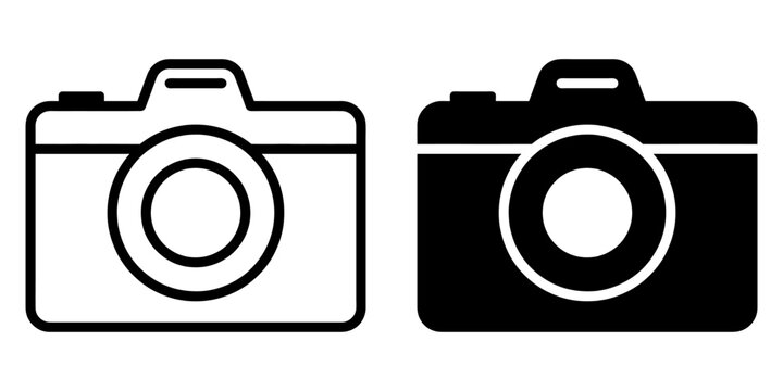 ofvs111 OutlineFilledVectorSign ofvs - camera vector icon . isolated transparent . photo camera sign . black outline and filled version . AI 10 / EPS 10 . g11432