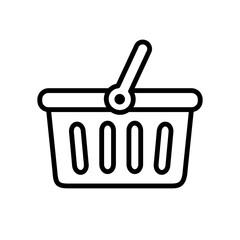 shopping cart icon vector illustration on white background.