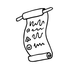 scroll in doodle style