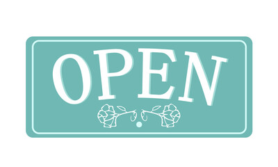 open signboard pastel torquoize