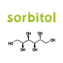 Sorbitol sign at medicine package sticker design