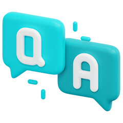 chat bubbles 3d render icon illustration