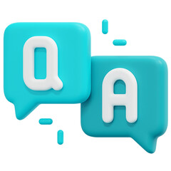chat bubbles 3d render icon illustration