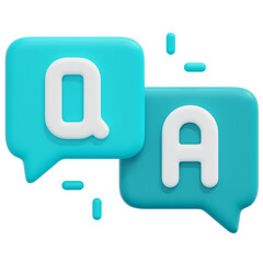 chat bubbles 3d render icon illustration