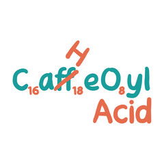 Caffeoyl acid ingredient for cosmetic label design