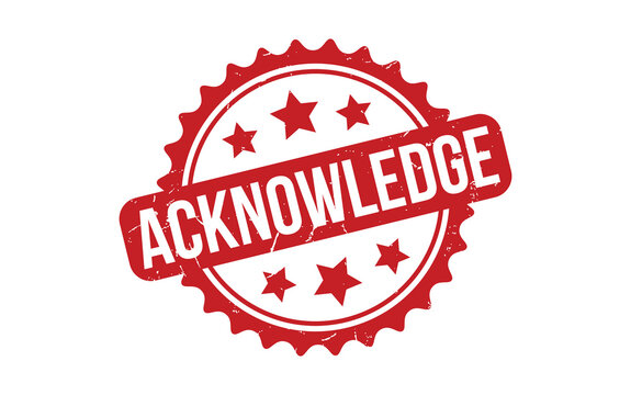 Acknowledge Rubber Stamp Seal Vector