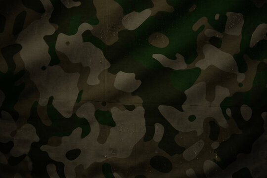 realistic army camouflage canvas , crumpled military  camo tarp