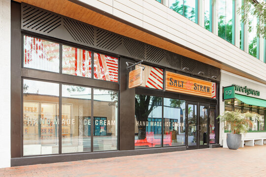 Salt and Straw hand made ice cream shop at Cocowalk Coconut Grove Miami