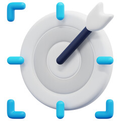 target 3d render icon illustration