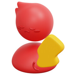 Fototapeta premium in pain 3d render icon illustration