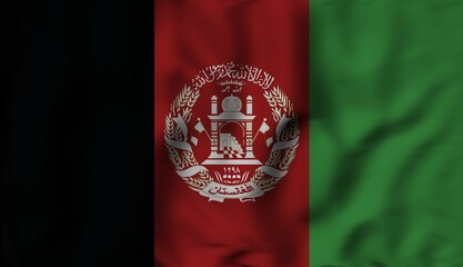 Afghanistan Flag -3d Render Flag