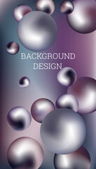 Metal balls are flying around. Cover design, creative background