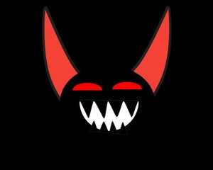 halloween scary devil vector design for background or template, devil vector design