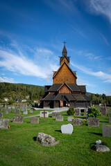 Fototapeta na wymiar wooden church in Norway