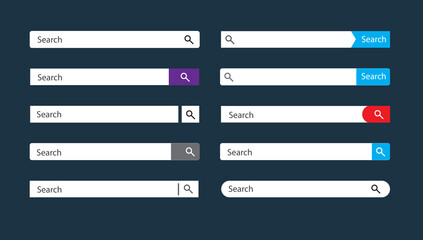 Fototapeta na wymiar Search bar vector element design, Search bar template.