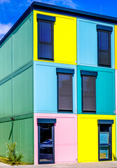 modern mobile container at a construction site