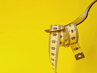 diet concept with measuring tape