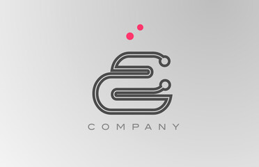 pink grey Z alphabet letter logo icon design with line and dot. Creative template for business and company