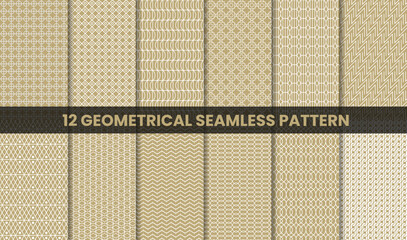 12 set of geometric seamless abstract bundle pattern design