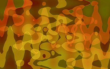 Orange-brown soft figures.