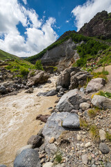 View of Caucasus mountains