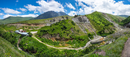 View of Caucasus mountains - obrazy, fototapety, plakaty