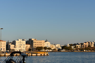 Obraz premium Tinos island,Sunset on the island Tinos ,Tinos is a Greek island situated in the Aegean Sea, located in the Cyclades archipelago, Greece.