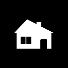 House home icon isolated on dark background